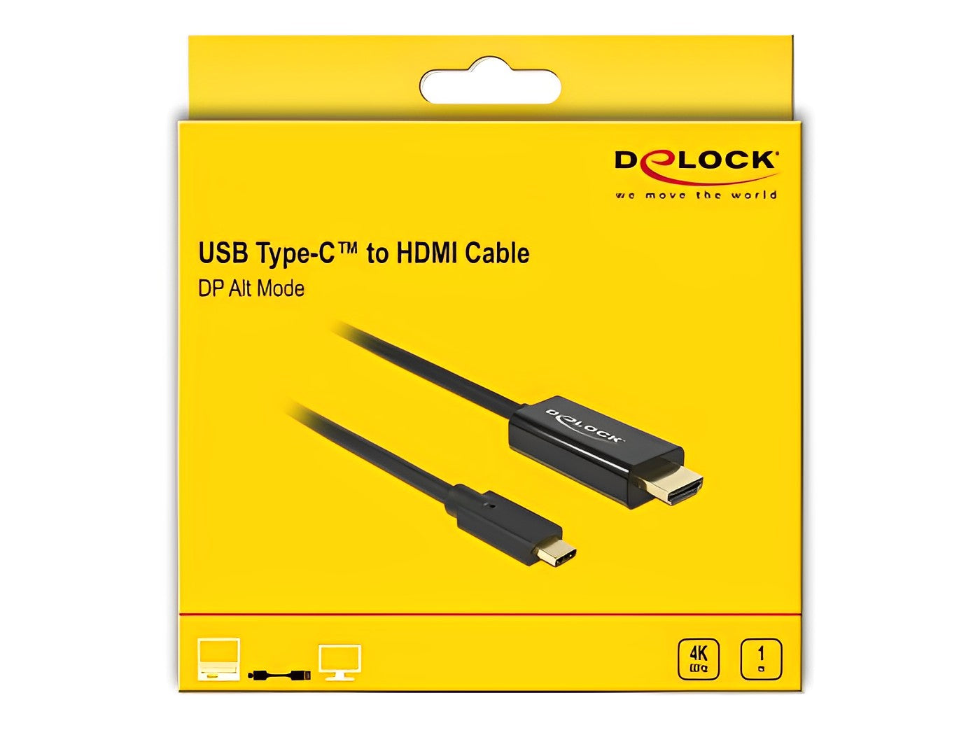 כבל תצוגה תקע USB-C לתקע HDMI 4K תומך 60 הרץ - delock.israel