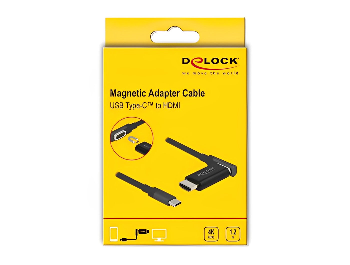כבל תצוגה פריק תקע USB-C לתקע HDMI 4K תומך 60 הרץ - delock.israel