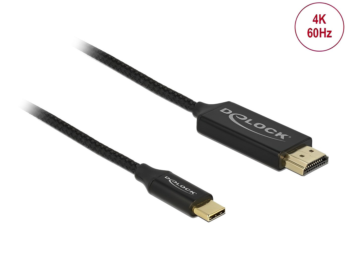 כבל תצוגה קואקסיאלי תקע USB-C לתקע HDMI 4K תומך 60 הרץ - delock.israel