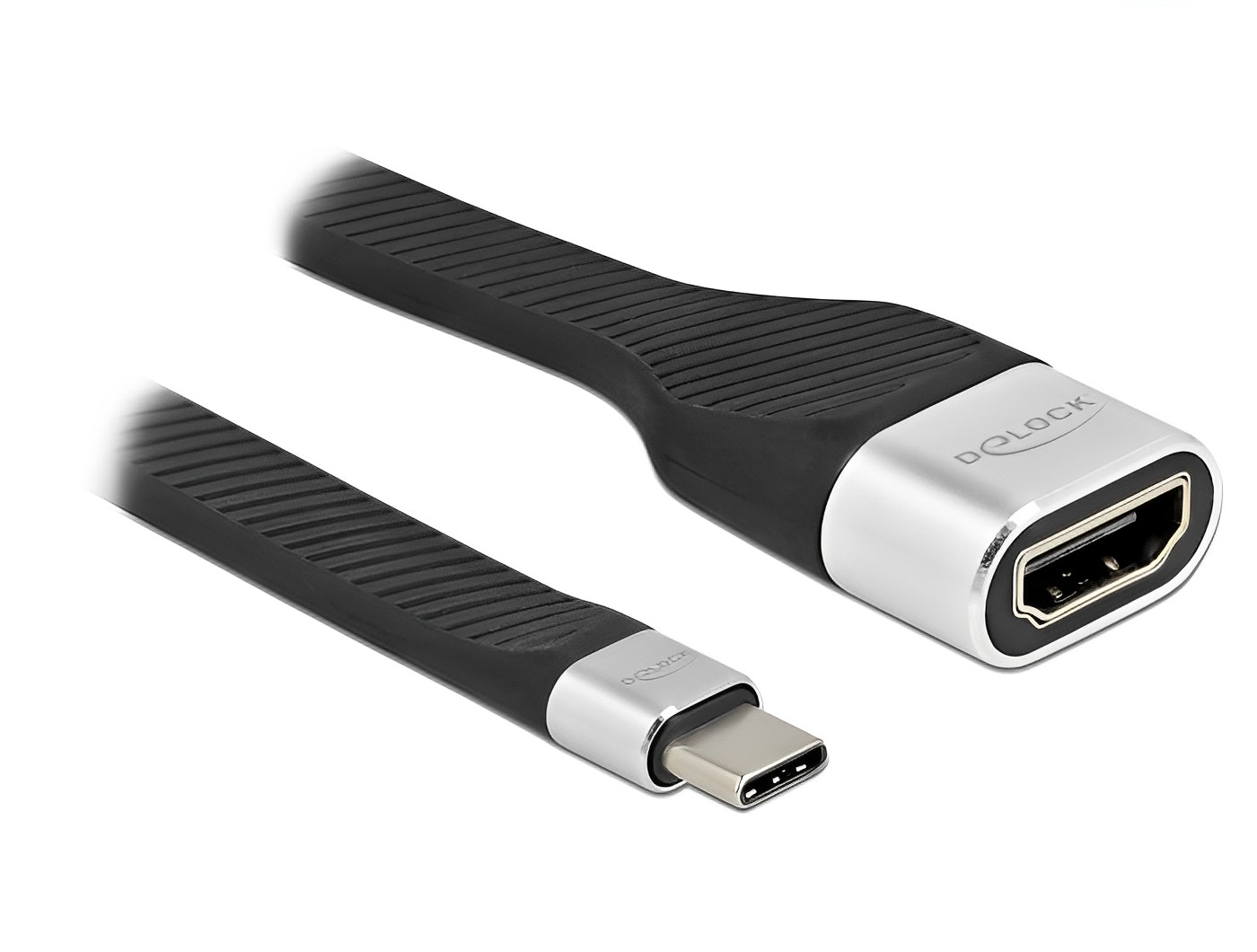 מתאם תצוגה שטוח תקע USB-C לשקע HDMI 4K תומך 60 הרץ - delock.israel