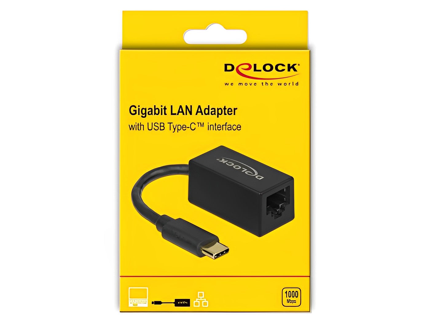 מתאם רשת USB-C 3.2 לשקע RJ45 Gigabit 10/100/1000 - delock.israel