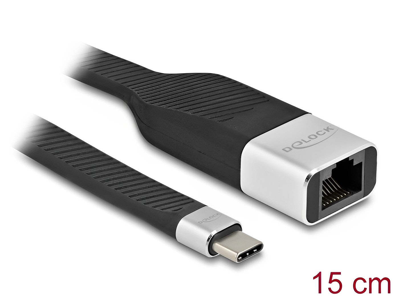 מתאם רשת USB-C שטוח לשקע RJ45 Gigabit 10/100/1000 - delock.israel