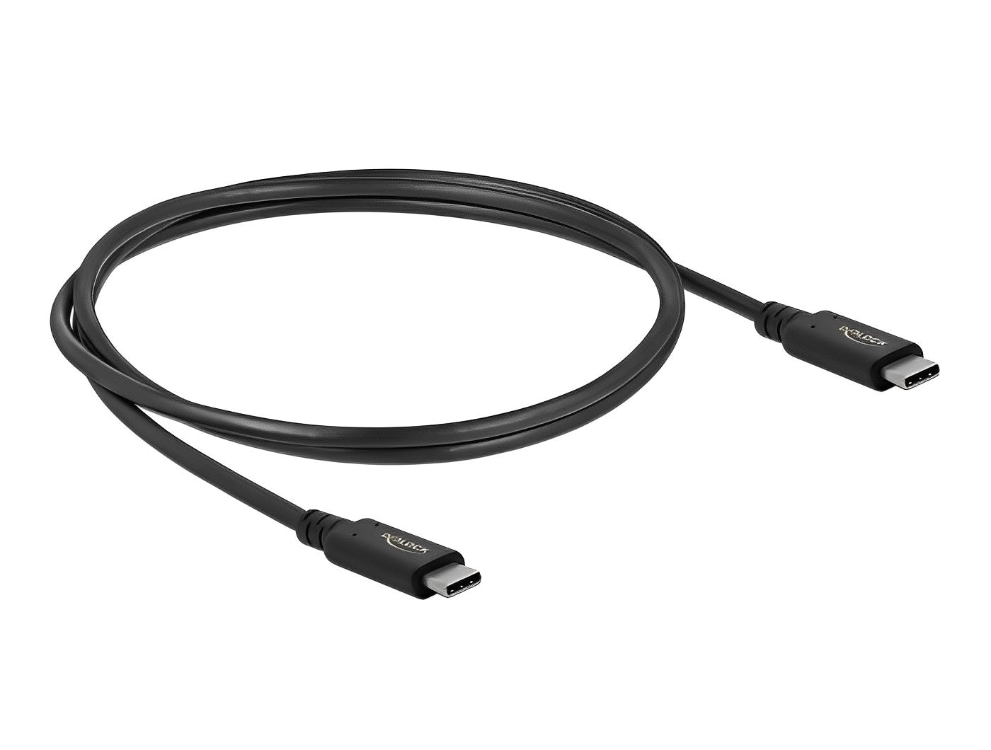 כבל קואקסיאלי Thunderbolt/USB4™ 8K Certified ז/ז 5A 100 watt תומך 40Gb/s אורך 80 ס"מ - delock.israel