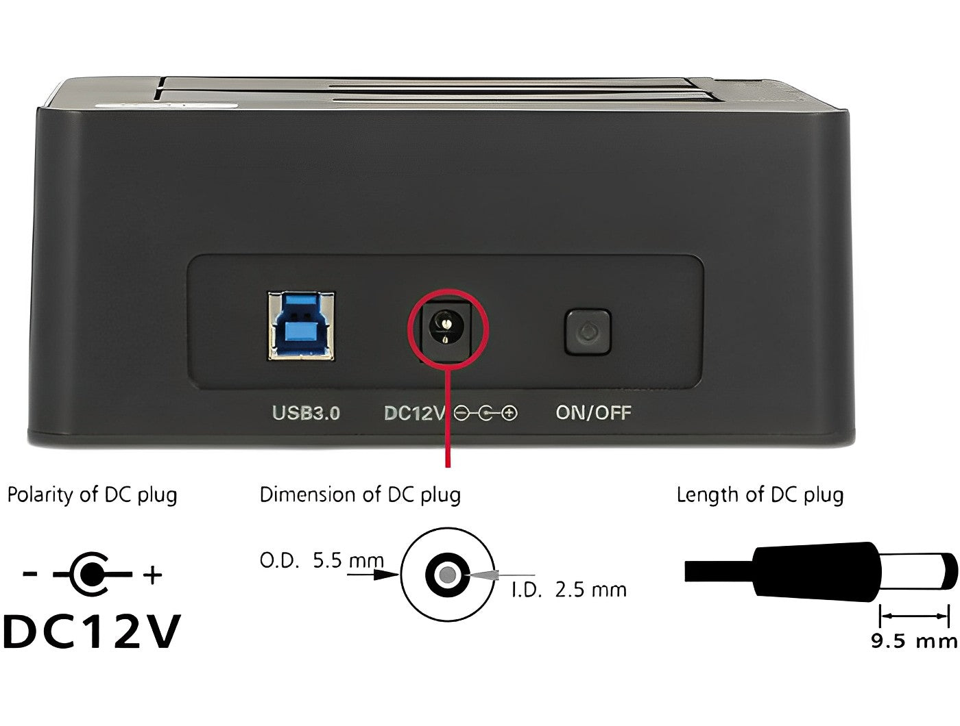 תחנת עגינה USB 3.0 עבור 2 כונני SATA HDD/SSD 2.5″/ 3.5″ עם פונקציית שכפול - delock.israel