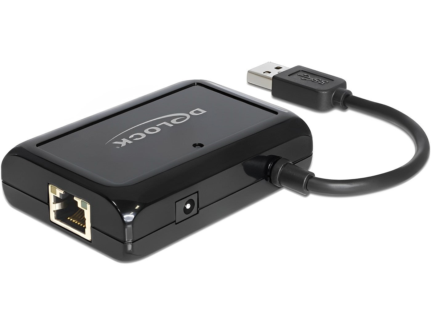 מפצל USB 3.0 5Gbps אקטיבי עם 3 יציאות USB-A ושקע רשת RJ45 Giga - delock.israel