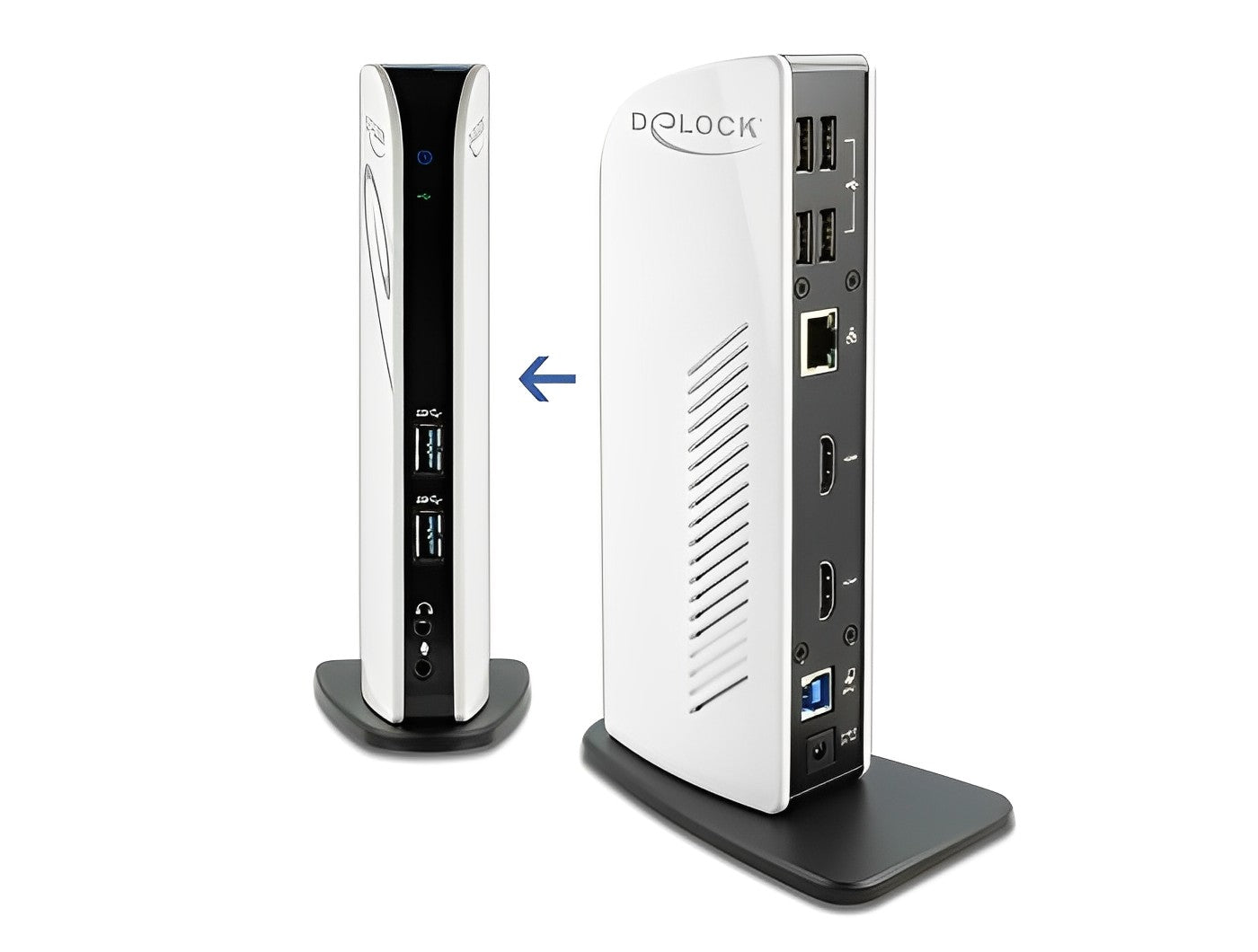 תחנת עגינה USB 3.2 למחשב נייד עם חיבור ל- 2 מסכים HDMI 1080p בו זמנית - delock.israel