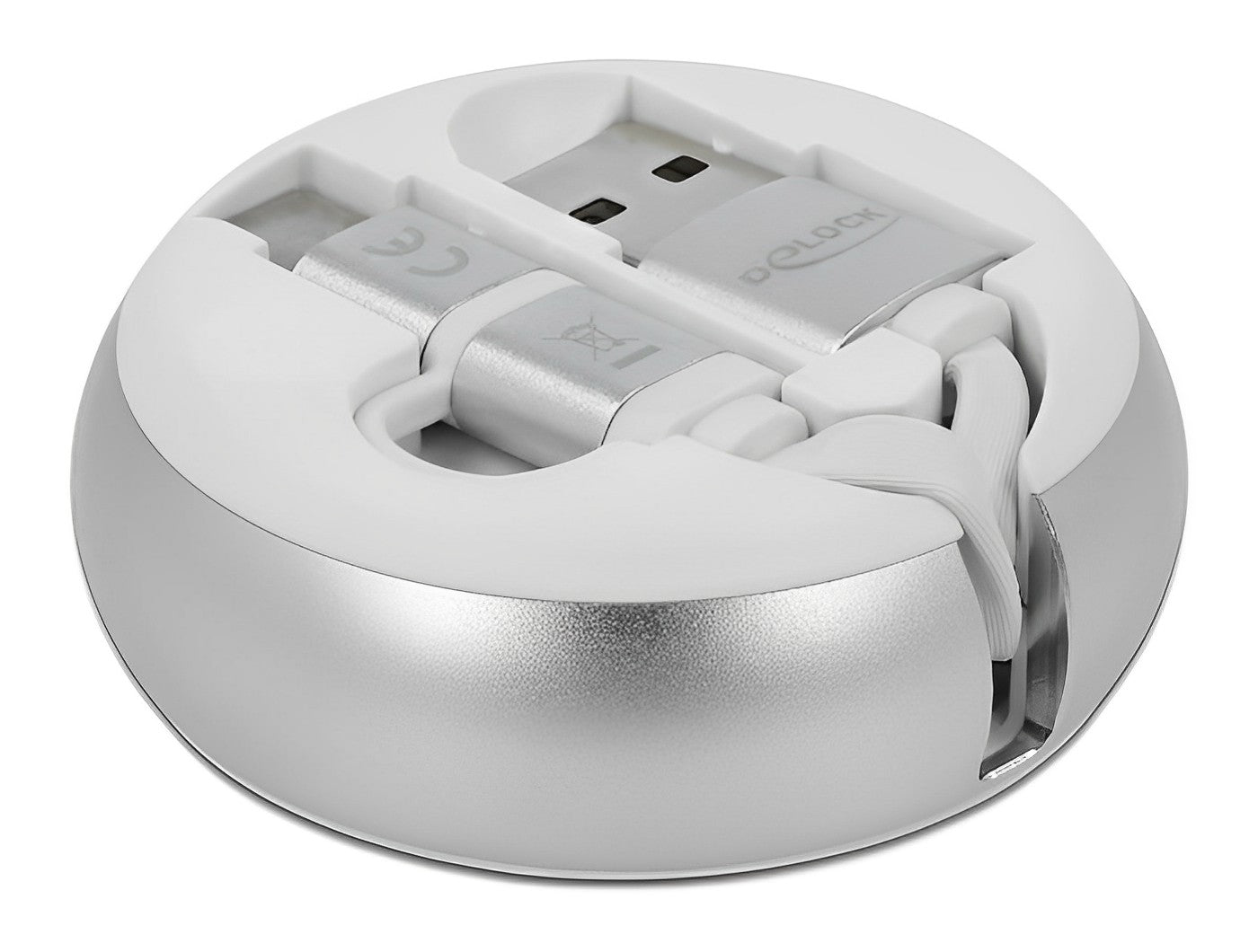 כבל טעינה ונתונים נמתח תקע USB-A לתקעים USB-C / Micro-B אורך 92 ס"מ - delock.israel