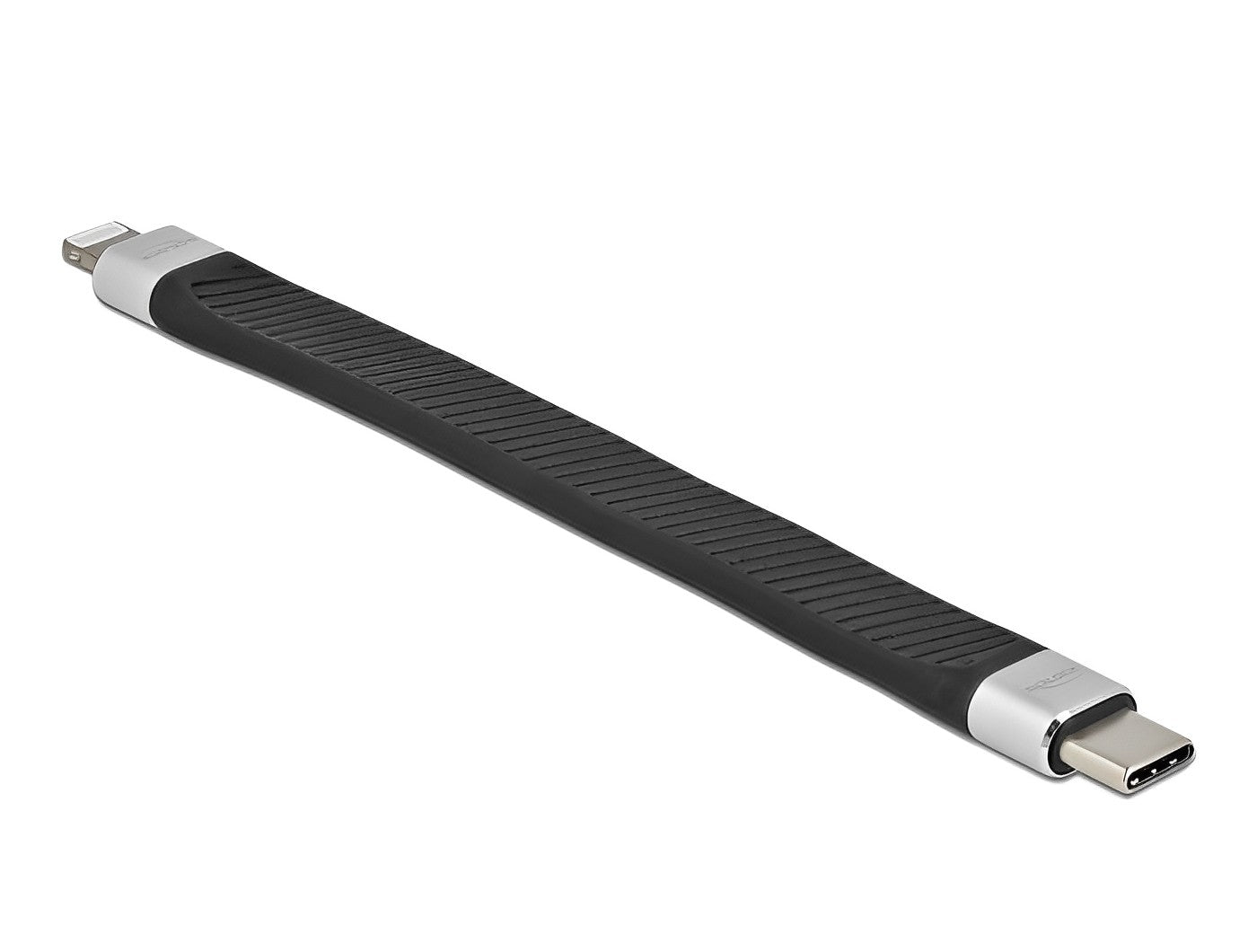 כבל USB 2.0 שטוח תקע USB-C לתקע Lightning תומך PD 3A אורך 13 ס"מ - delock.israel