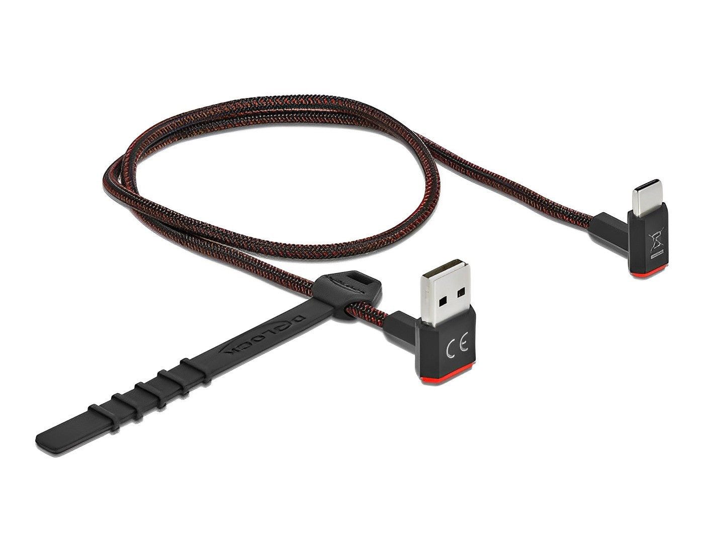 כבל EASY-USB 2.0 תקע USB-A בזווית 90° לתקע USB-C בזווית 90° - delock.israel