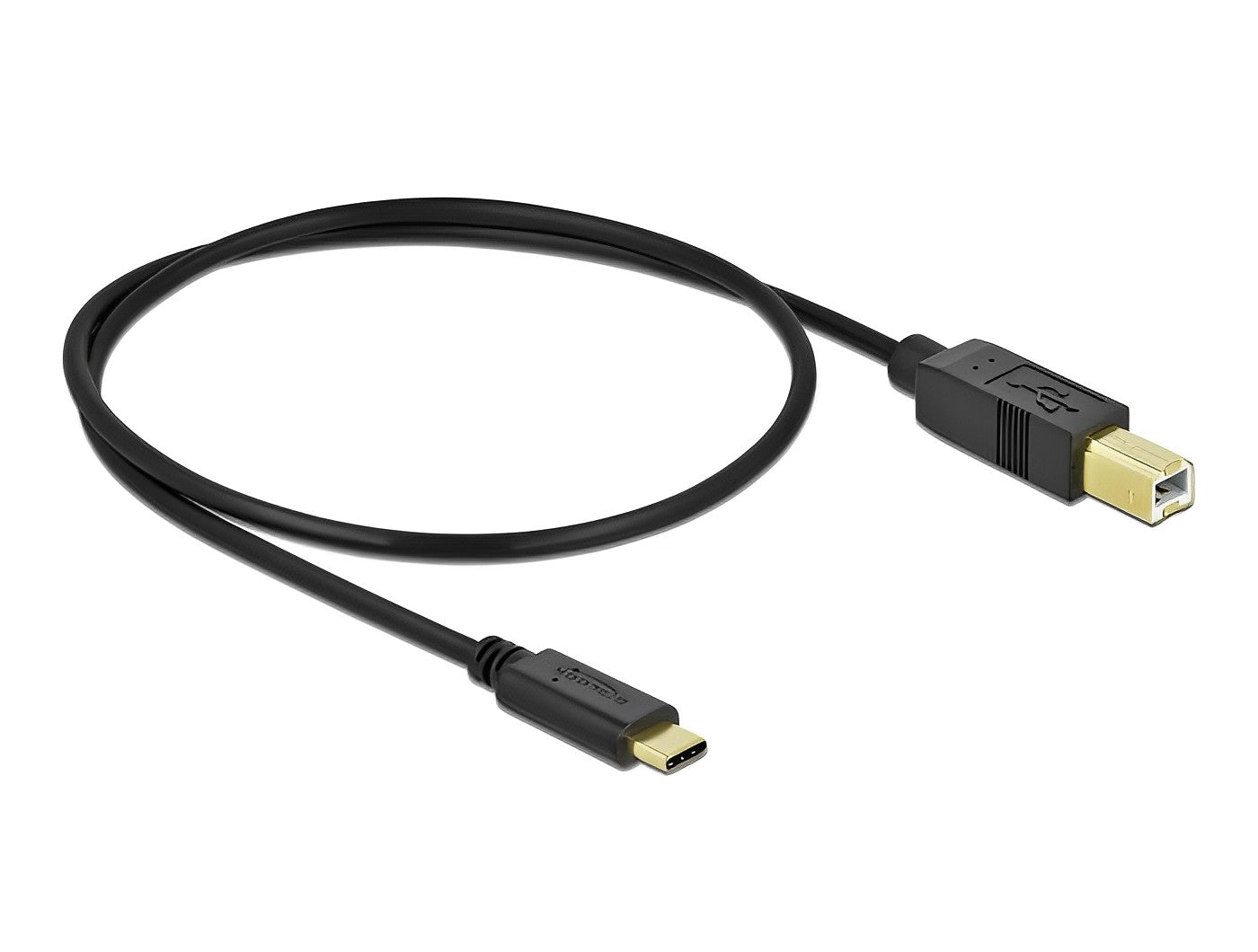 כבל USB-C 2.0 תקע USB-C לתקע USB-B תומך PD 3A - delock.israel