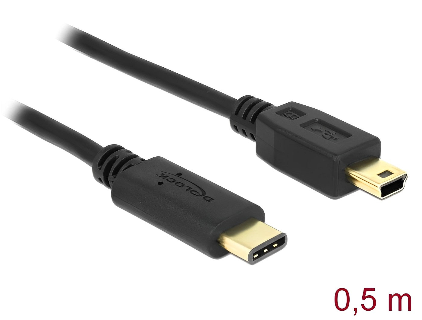 כבל USB 2.0 תקע USB-C לתקע USB Mini-B - delock.israel