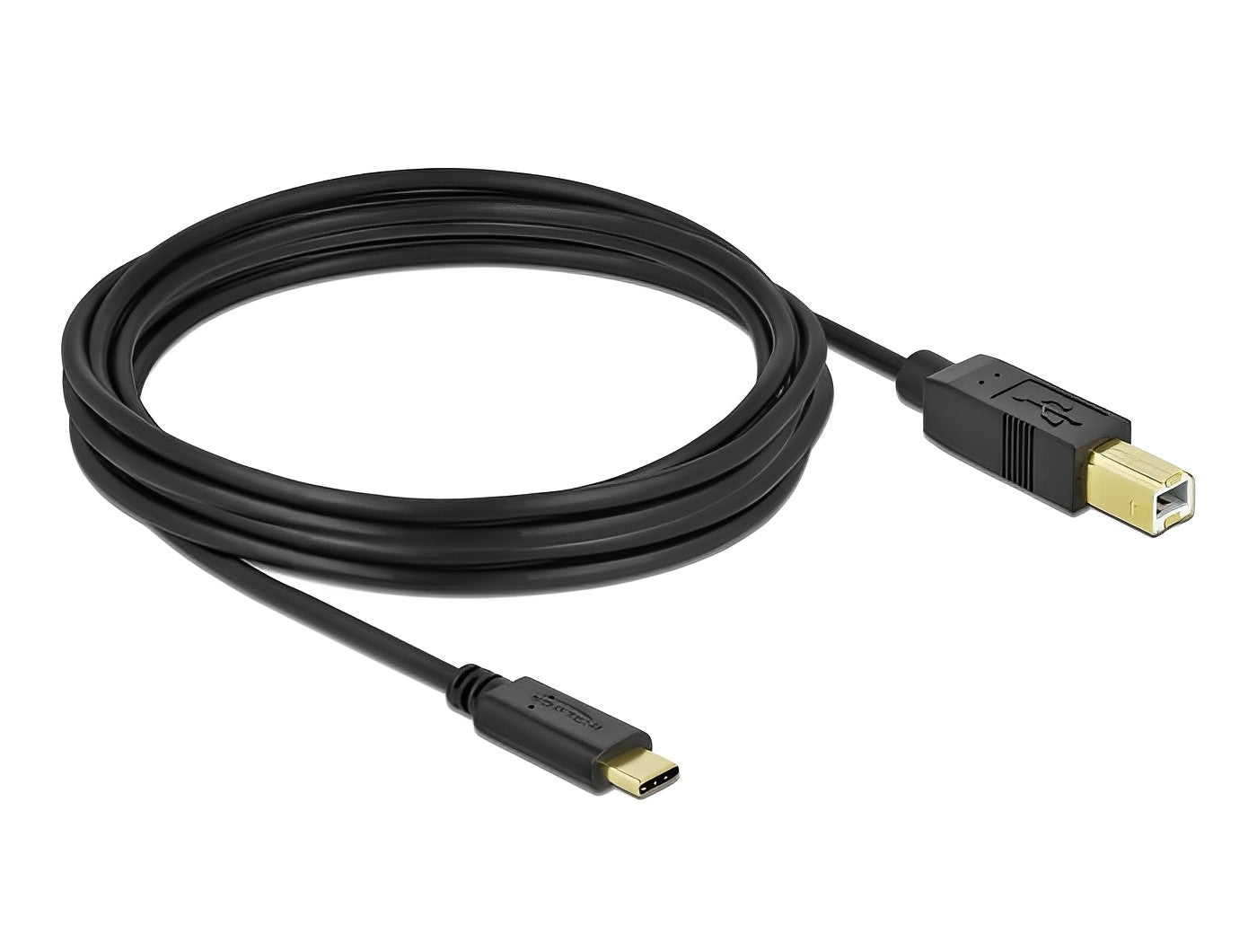 כבל USB-C 2.0 תקע USB-C לתקע USB-B תומך PD 3A - delock.israel