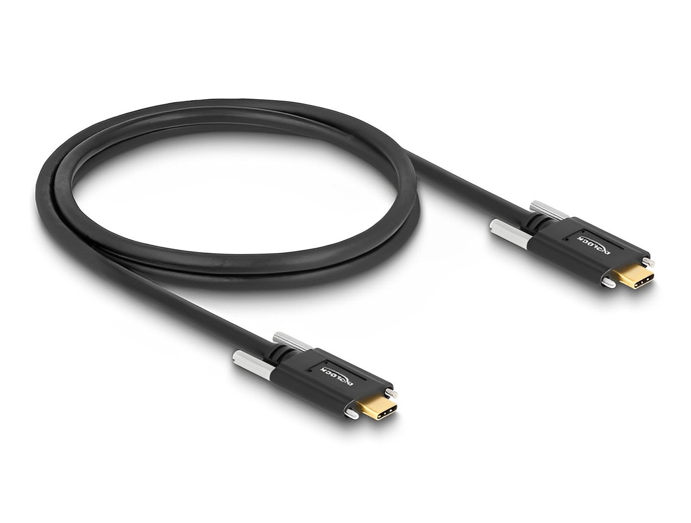 כבל USB-C 3.1 Gen 2 עם ברגים נעילה ז/ז PD 3A - delock.israel