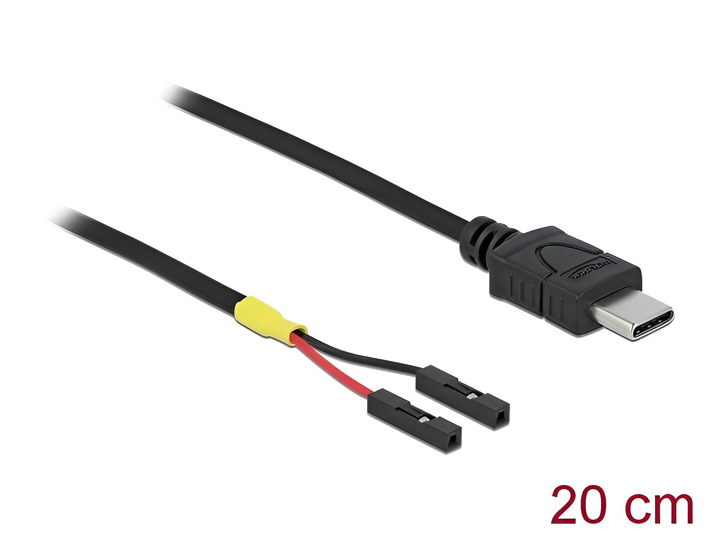 כבל USB-C זכר ל- 2 פינים נפרדים - delock.israel