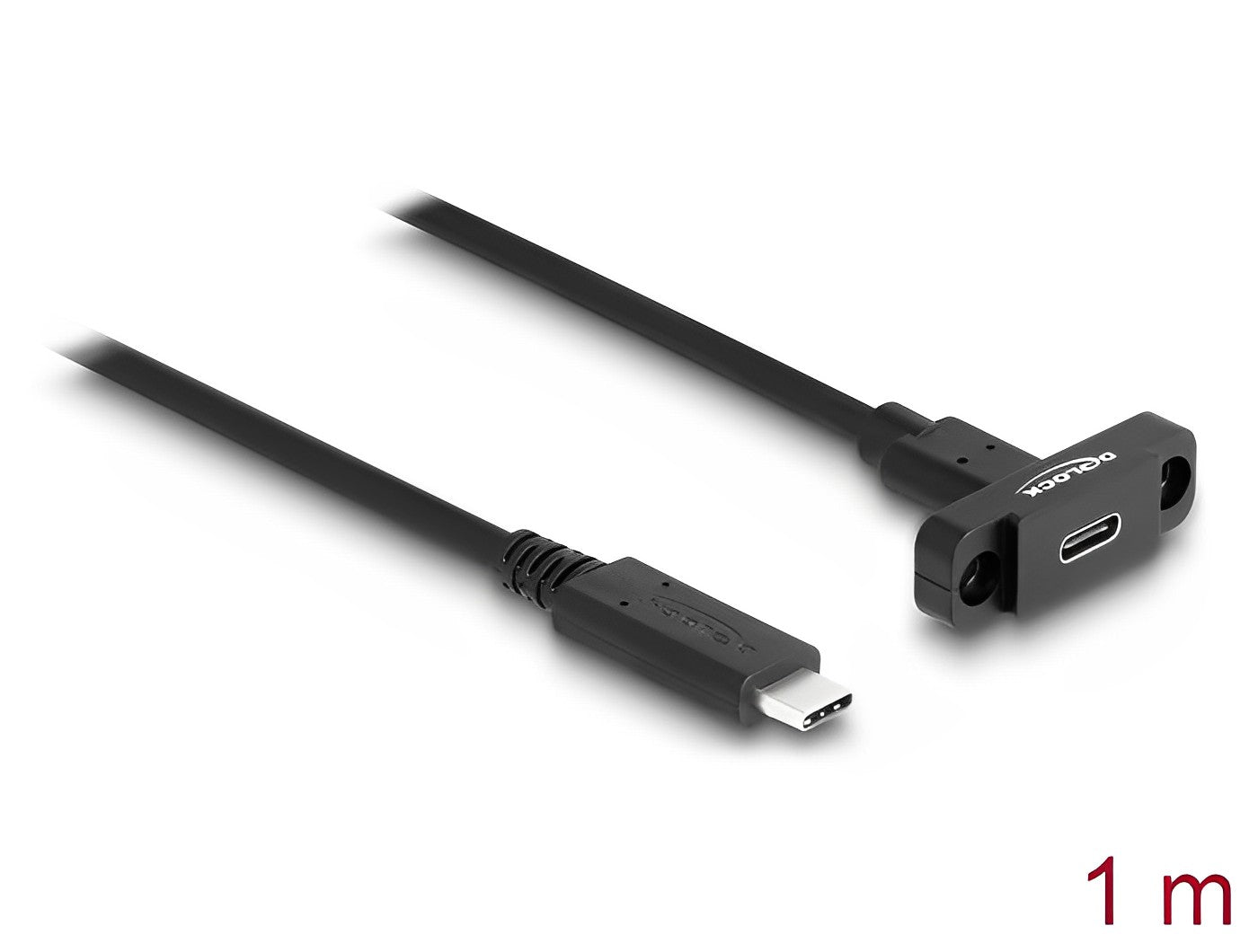 כבל מאריך USB-C 3.2 Gen 2 לפאנל ז/נ מרחק בין הברגים 28 מ"מ - delock.israel