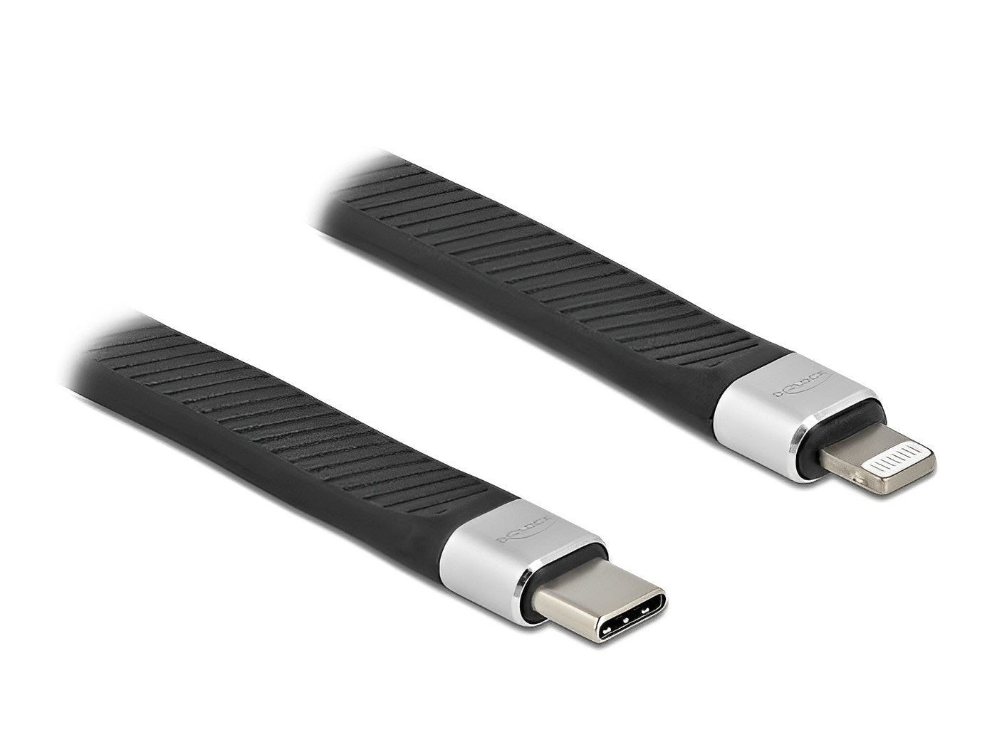 כבל USB 2.0 שטוח תקע USB-C לתקע Lightning תומך PD 3A אורך 13 ס"מ - delock.israel