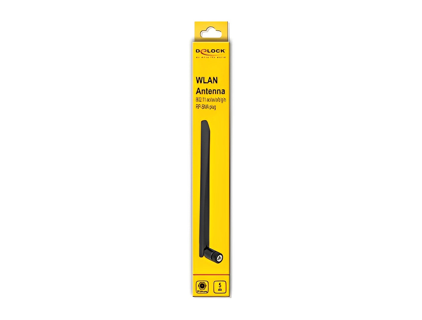 אנטנה גמישה כלל כיוונית WLAN 802.11 a/ax/a/b/g/n 5 dBi פנימית מחבר RP-SMA plug - delock.israel