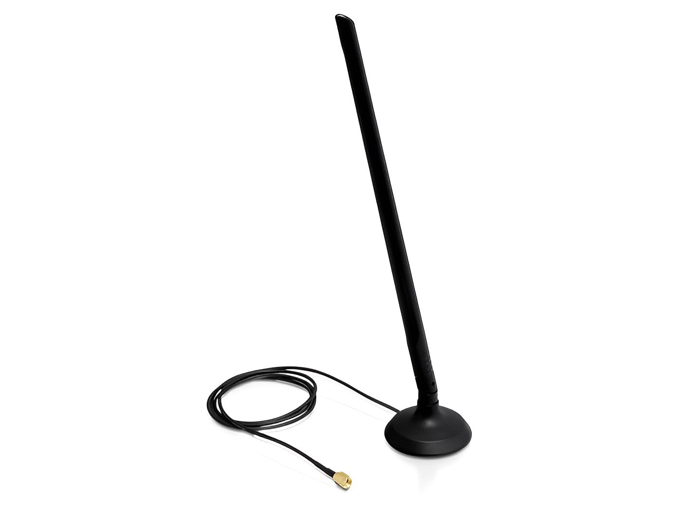 אנטנה כלל כיוונית WLAN 802.11 b/g/n 6.5 dBi פנימית עם בסיס מגנטי מחבר RP-SMA plug - delock.israel