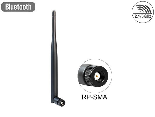 אנטנה כלל כיוונית WLAN 802.11 ac/a/b/g/n 4 - 5 dBi פנימית מחבר RP-SMA plug - delock.israel