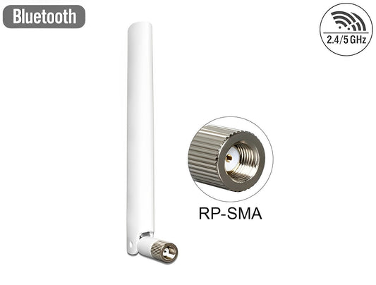 אנטנה כלל כיוונית WLAN 802.11 ac/a/b/g/n 2 - 5 dBi פנימית מחבר RP-SMA plug - delock.israel