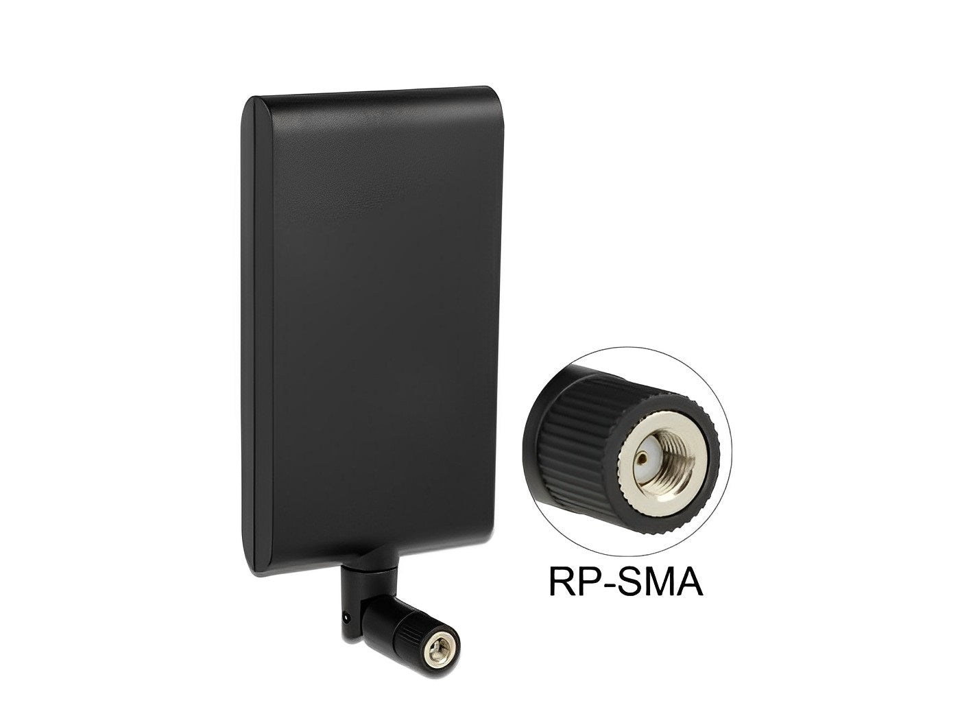 אנטנה מסתובבת כיוונית WLAN 802.11 ac/a/h/b/g/n 7.5 - 10 dBi פנימית מחבר RP-SMA plug - delock.israel