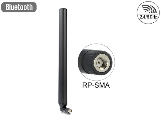 אנטנה כלל כיוונית WLAN 802.11 ac/a/h/b/g/n 5.5 - 9 dBi פנימית מחבר RP-SMA plug - delock.israel