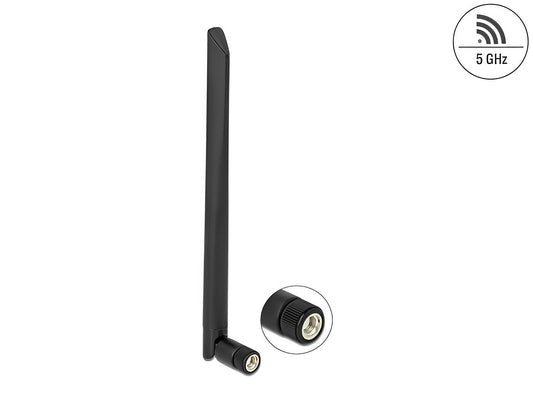 אנטנה גמישה כלל כיוונית WLAN 802.11 ac/ax/a 5 dBi פנימית מחבר RP-SMA plug - delock.israel