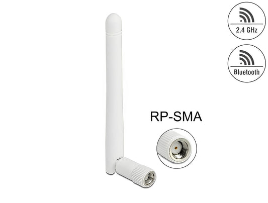אנטנה כלל כיוונית WLAN 802.11 b/g/n 2 dBi פנימית מחבר RP-SMA plug - delock.israel