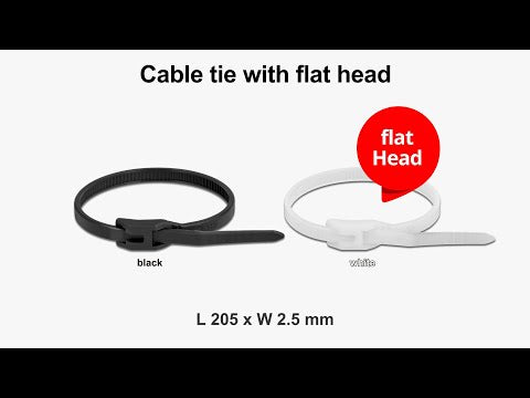 אזיקונים פלסטיק עמידים בחום עם ראש שטוח המגן על כבלים מפני שפשופים - delock.israel