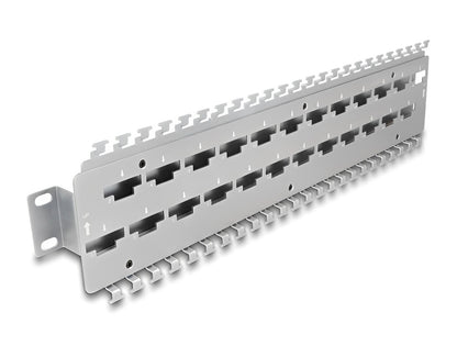 Delock 19″ Cable support rail for network cable connectors with LSA connection 24 port metal-_delock.israel