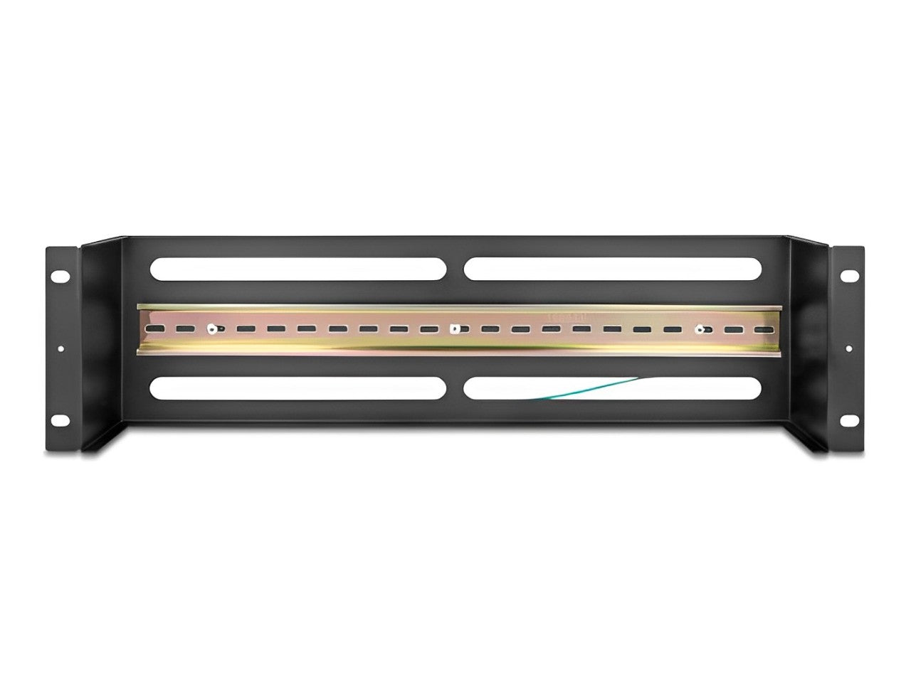 Delock 19″ Circuit-breaker strip with cover and DIN rail 3U metal black - delock.israel