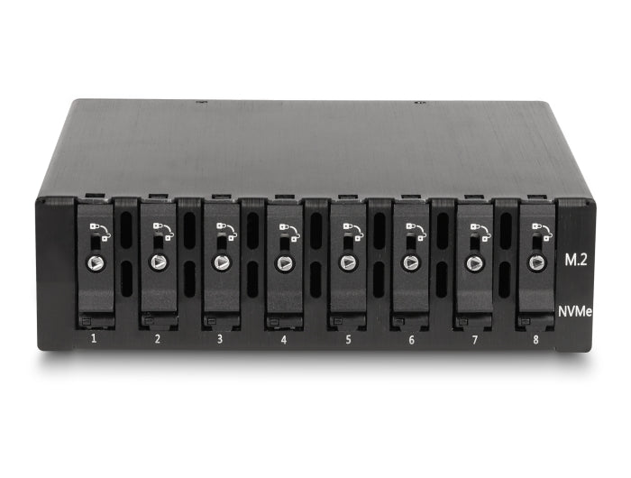 Delock 5.25″ Mobile Rack for 8 x M.2 NVMe SSD with Slim SAS SFF-8654 connector - delock.israel