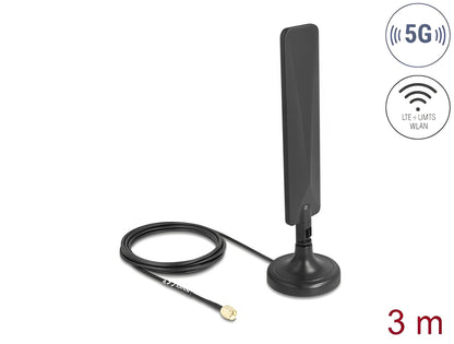 אנטנה איכותית 5G LTE מבית Delock גרמניה מאפשרת שימוש בטווחי תדרים שונים של 5G LTE בתוך מבנים