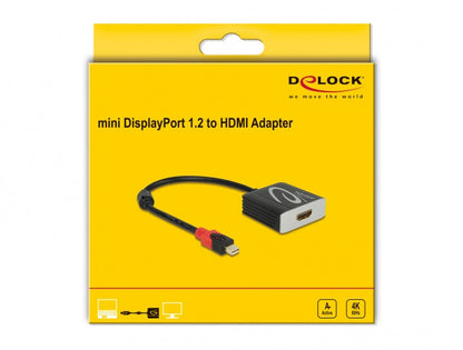 מתאם תצוגה אקטיבי מיני DisplayPort 1.2 לחיבור מסך HDMI 4K תומך 60 הרץ - delock.israel