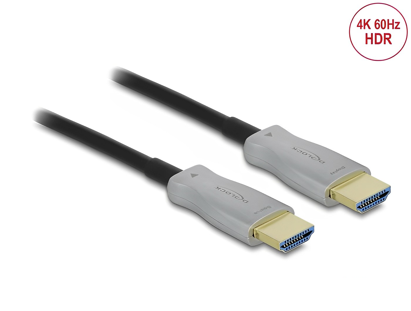כבל HDMI 4K 60 Hz אקטיבי על סיב אופטי ז/ז תומך HDR - delock.israel