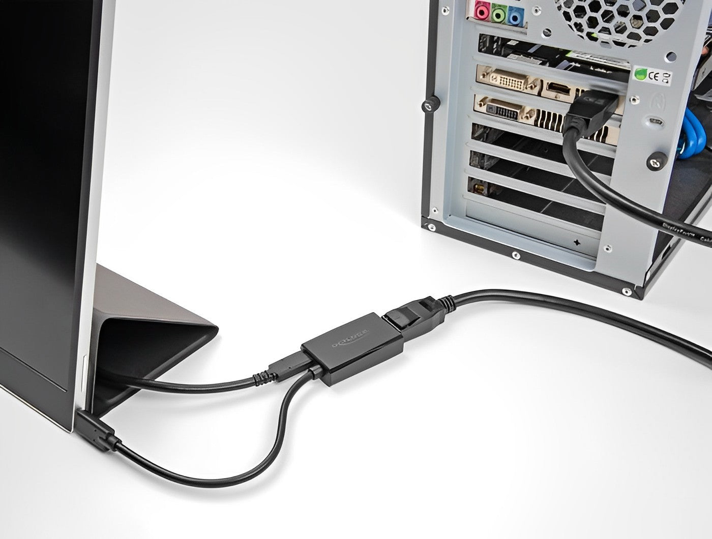 מתאם תצוגה USB-C לחיבור מסך HDMI 4K תומך PD 100 W - delock.israel