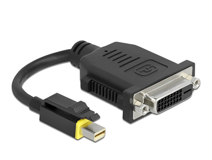 מתאם תצוגה מיני DisplayPort 1.1 עם קליפס נעילה לחיבור מסך DVI - delock.israel