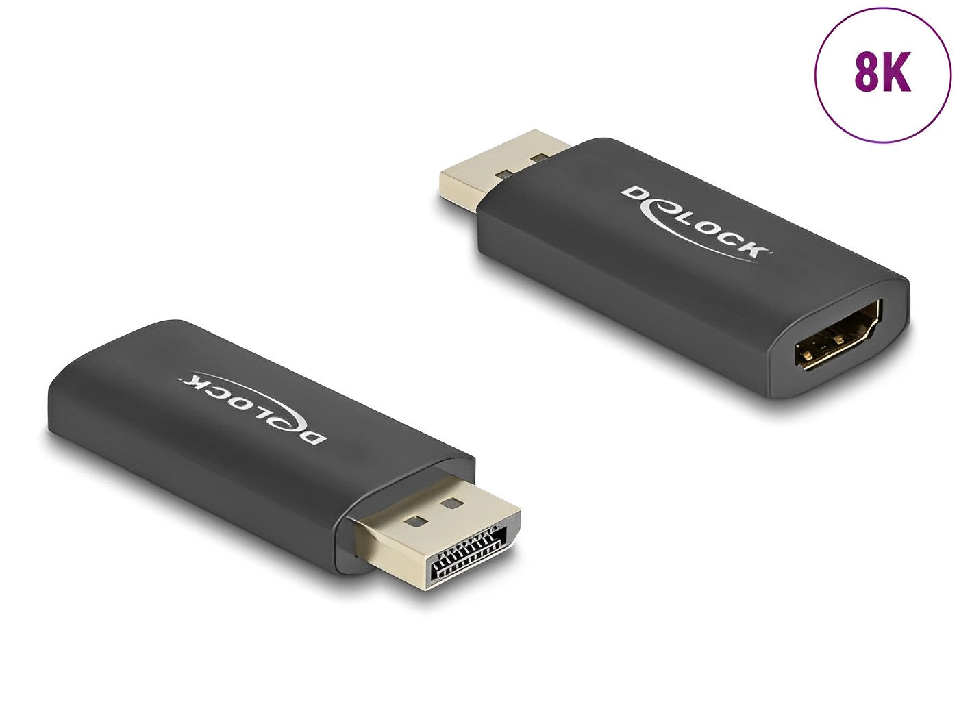 מתאם תצוגה אקטיבי תקע DisplayPort 1.4 לשקע HDMI 8K HDR תומך 60 הרץ - delock.israel