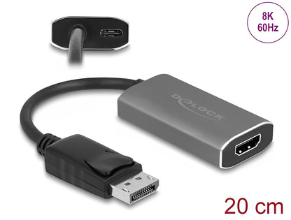 Delock Active DisplayPort 1.4 to HDMI Adapter 8K with HDR function