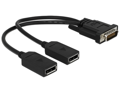 מתאם תצוגה תקע DMS-59 לחיבור 2 מסכים DisplayPort - delock.israel