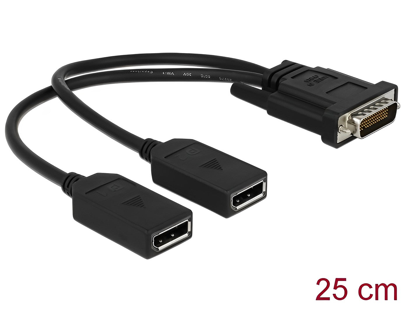 מתאם תצוגה תקע DMS-59 לחיבור 2 מסכים DisplayPort - delock.israel