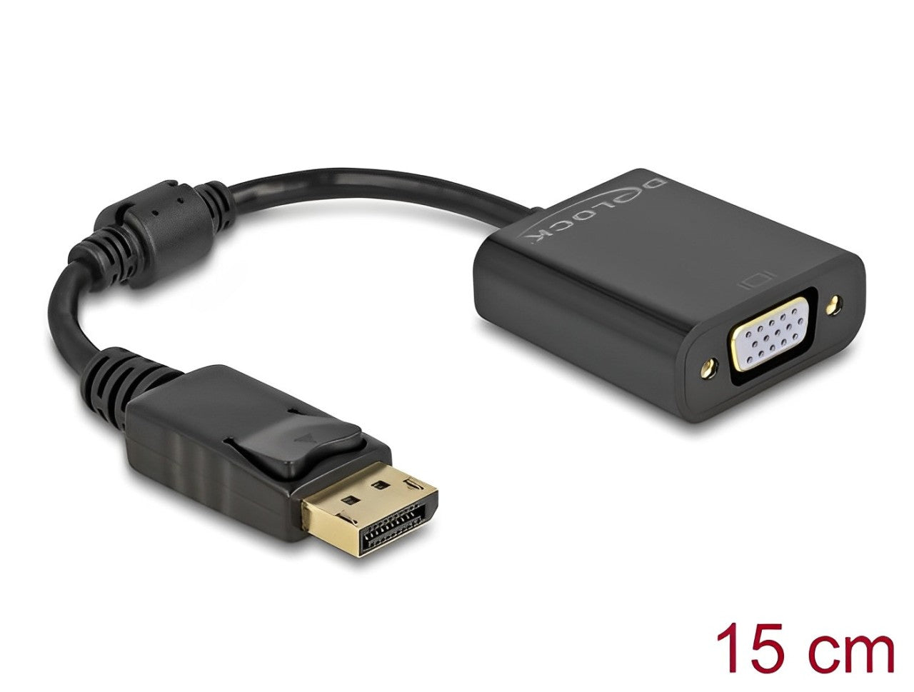 Delock Adapter DisplayPort 1.2 male to VGA female black - delock.israel