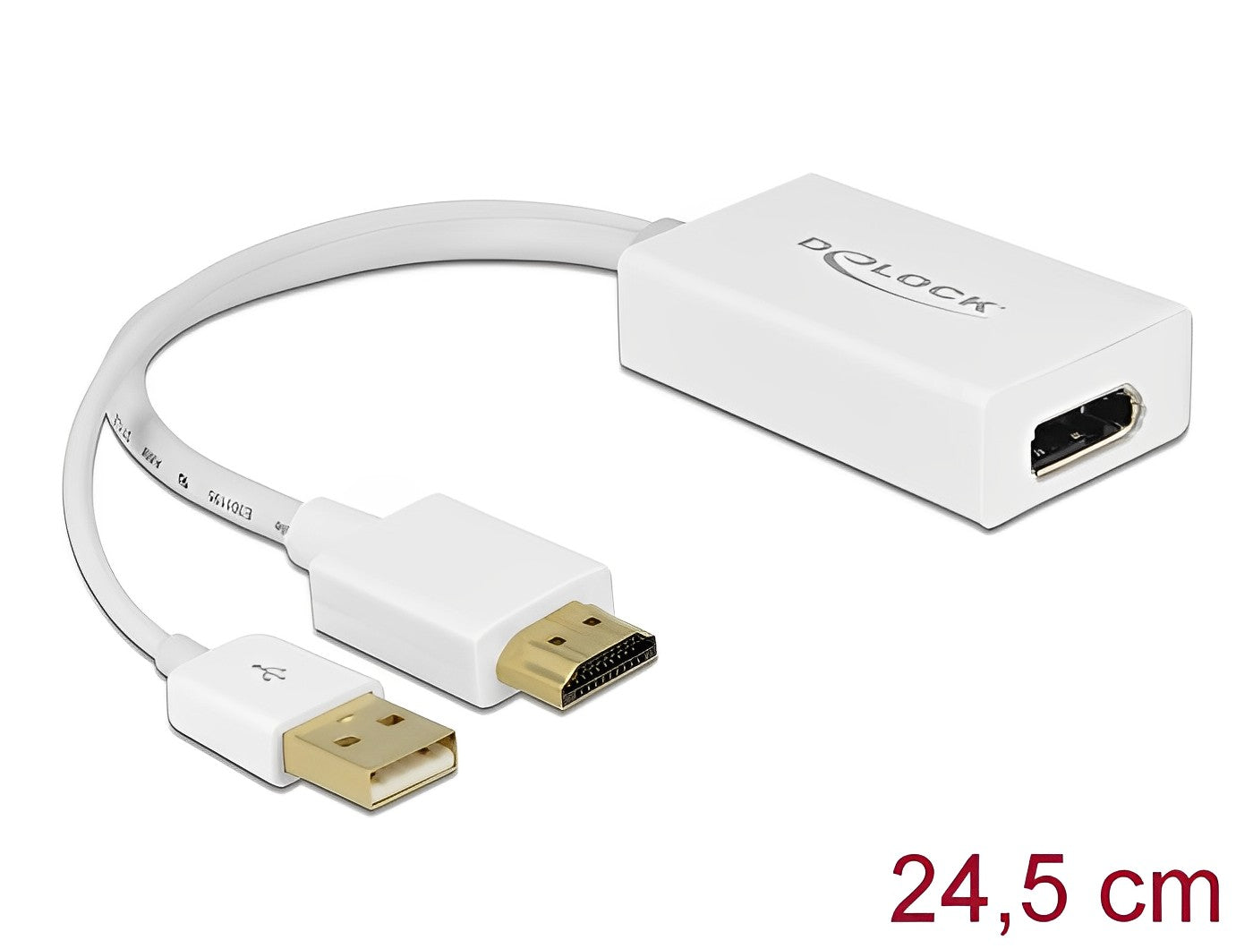 מתאם תצוגה HDMI אקטיבי לחיבור מסך DisplayPort 1.2 - delock.israel