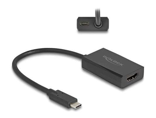 מתאם תצוגה של Delock מאפשר חיבור מסך&nbsp;USB-C התומך DisplayPort Alt Mode למכשבים PC או MacBook עם יציאת HDMI