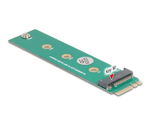 מתאם זה מבית Delock גרמניה ממיר חריץ M.2 מסוג Key A או Key E לחריץ מסוג Key M