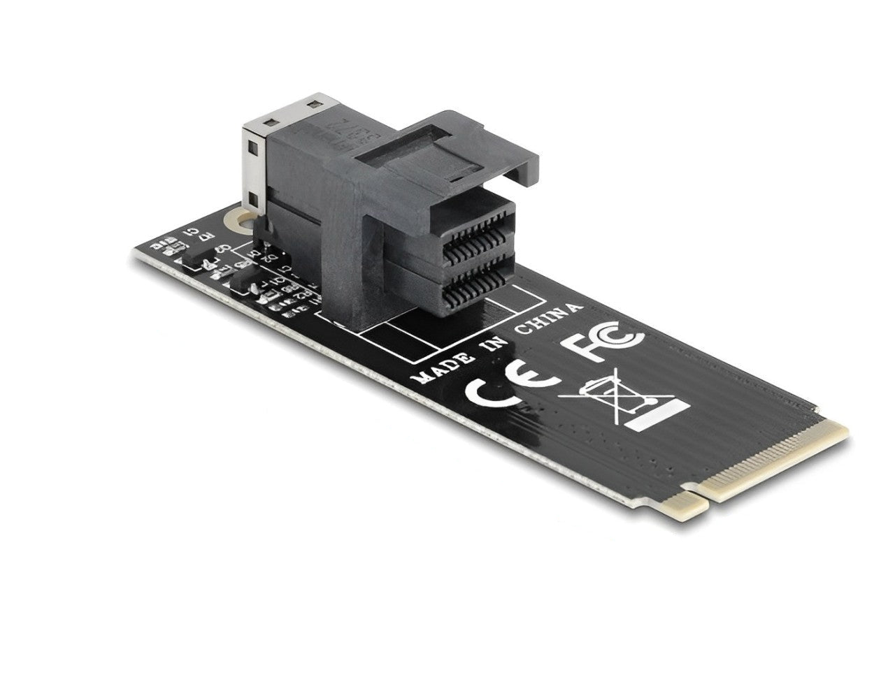 ממיר זה מבית Delock גרמניה מאפשר חיבור כונן U.2 SSD NVMe&nbsp;דרך ממשק SFF-8643 לחריץ M.2 של המערכת