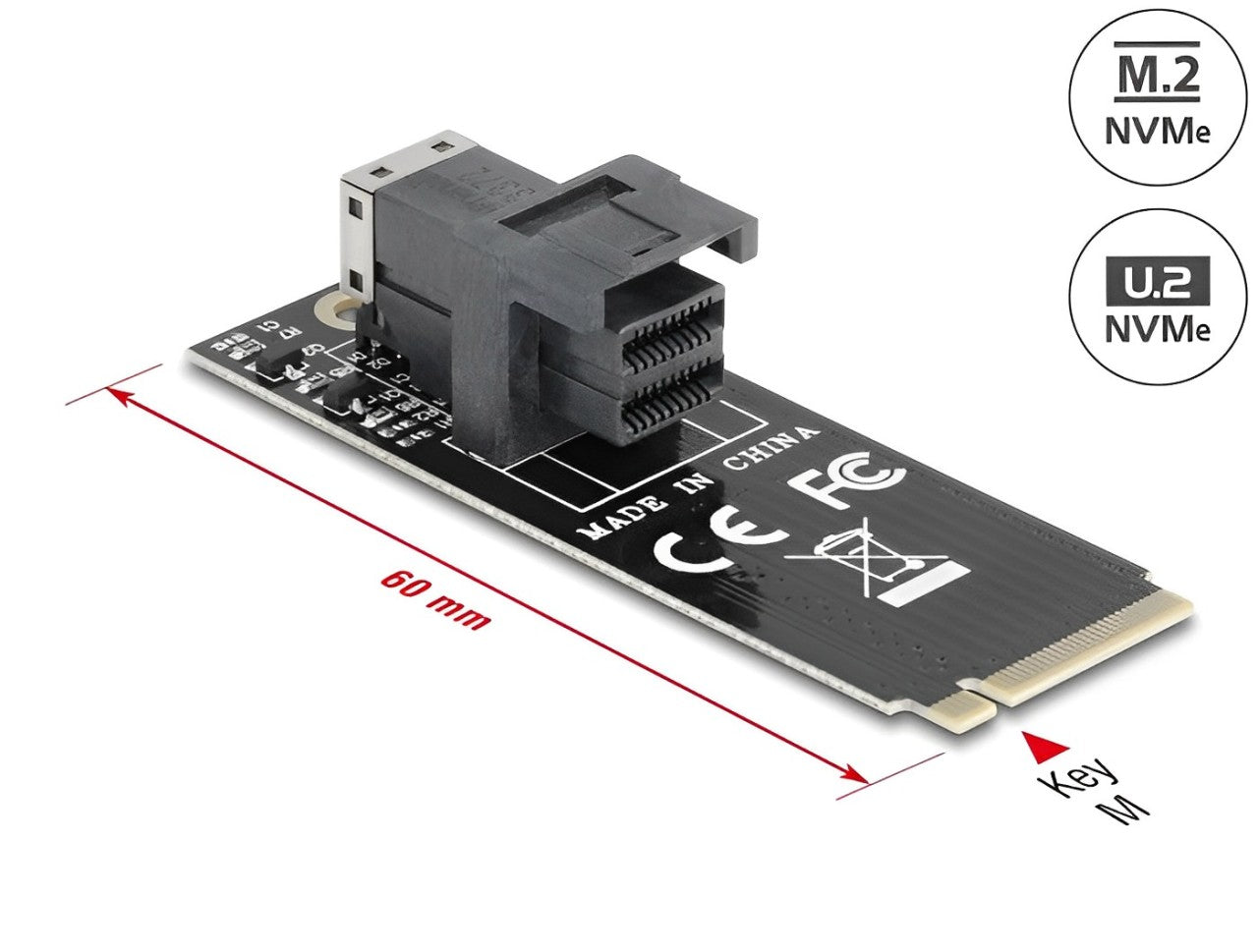 Delock Adapter M.2 Key M to SFF-8643 NVMe 2260 - delock.israel