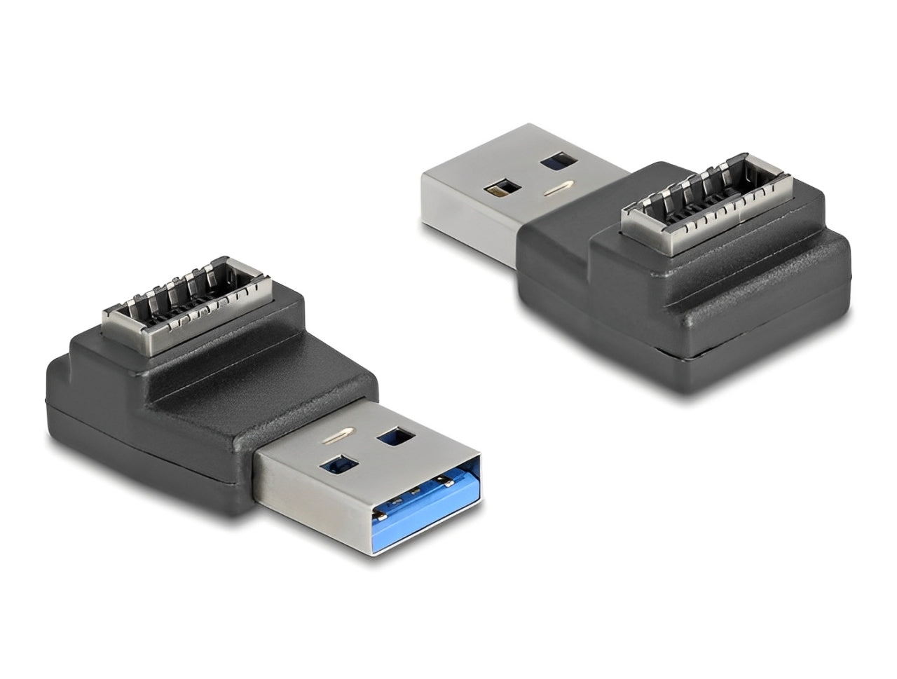 מתאם USB 10Gbps מבית DELOCK גרמניה מאפשר חיבור של כבל או מחבר USB פנימי מסוג Type-E (Key A) ליציאת USB-A חיצונית