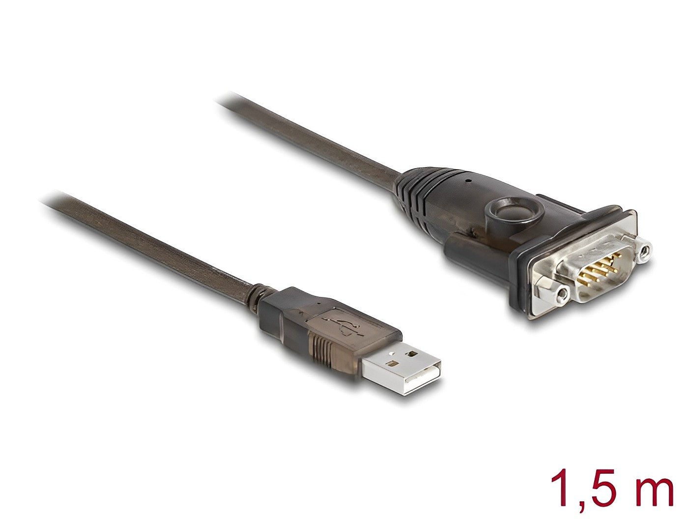 ממיר USB לתקע DB9 Serial RS-232 צ'יפ Prolific PL-2303 GS אורך 1.5 מטר - delock.israel