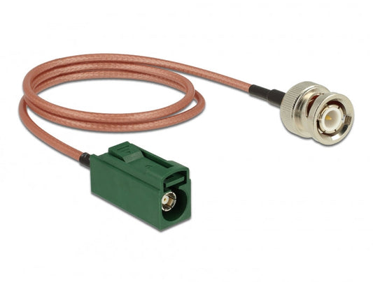 כבל אנטנה Delock RG-316 מחיבור FAKRA E נקבה לחיבור BNC זכר | אורך 50 ס"מ